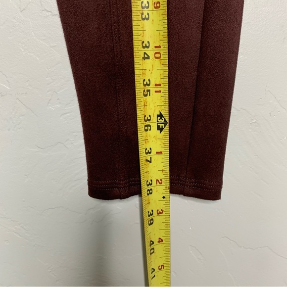 Spanx High Waisted Marron Faux Suede Leggings Size Medium - Picture 6 of 11